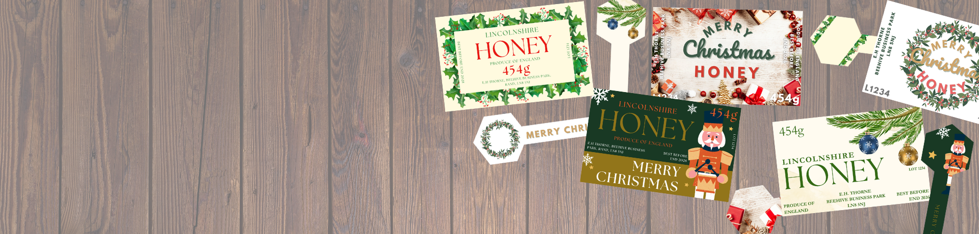 Christmas Honey Labels