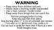 Candle Warning Label - Tiny, 65